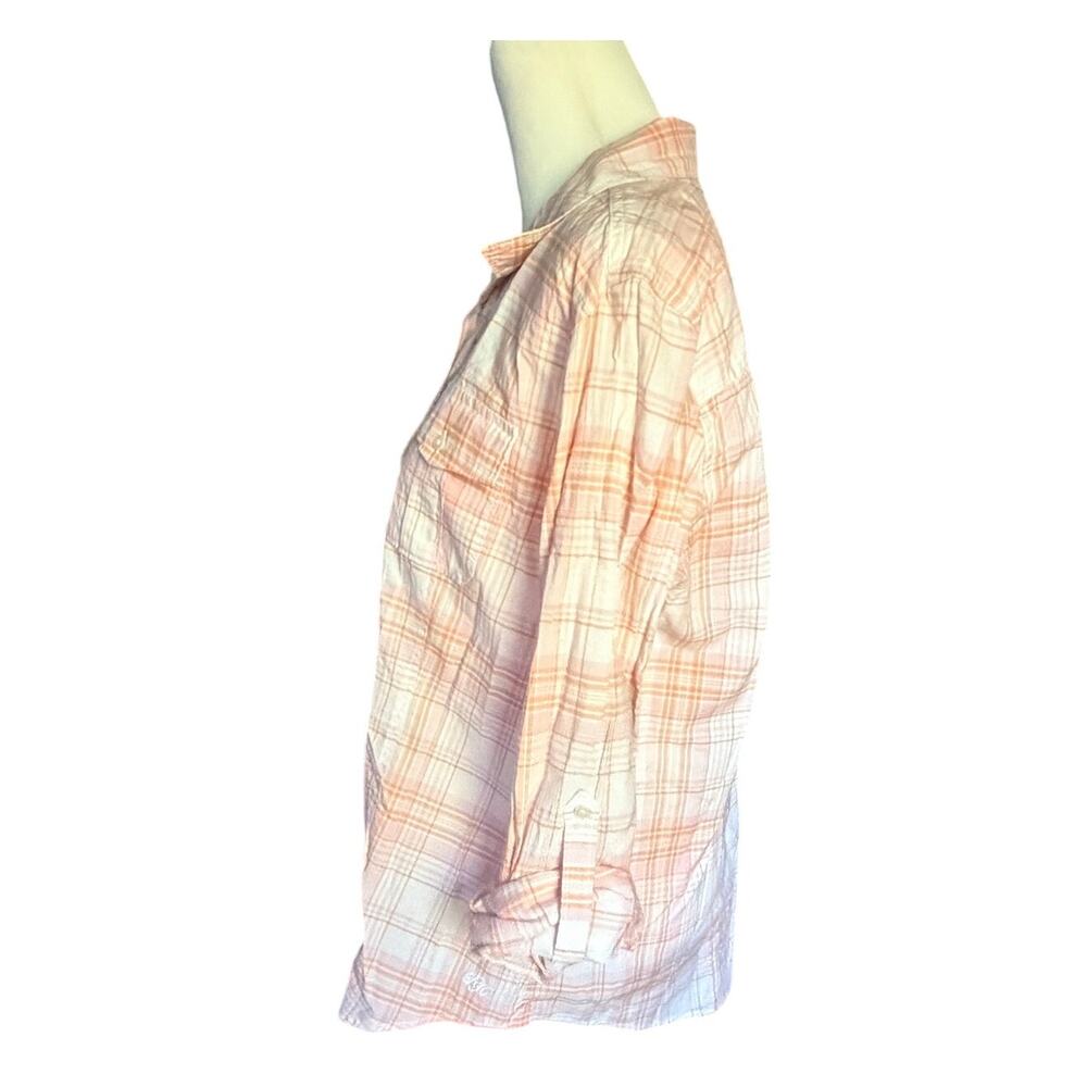 Tommy Hilfiger Women's White Orange Purple XL Button Down - Picture 3 of 5